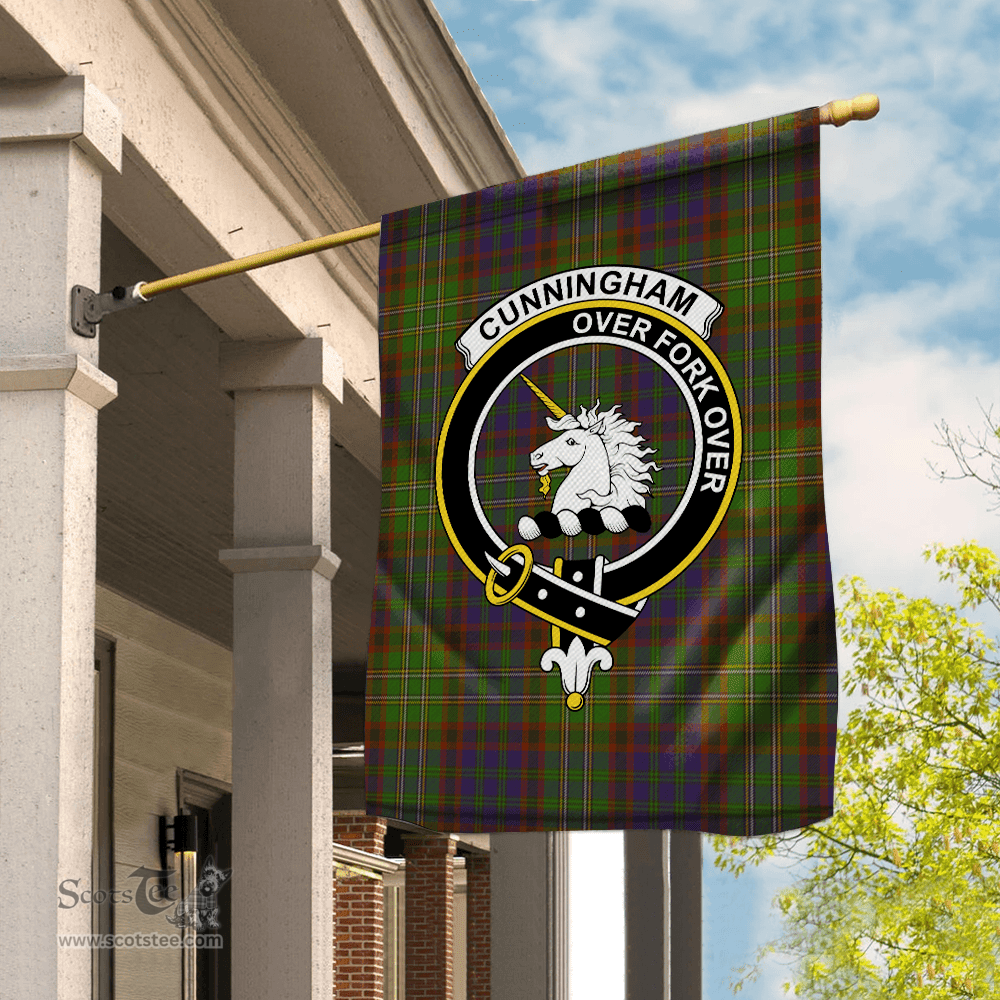Garden Flag Cunningham Hunting Modern Tartan Flag Clan Badge Tartan House Flag