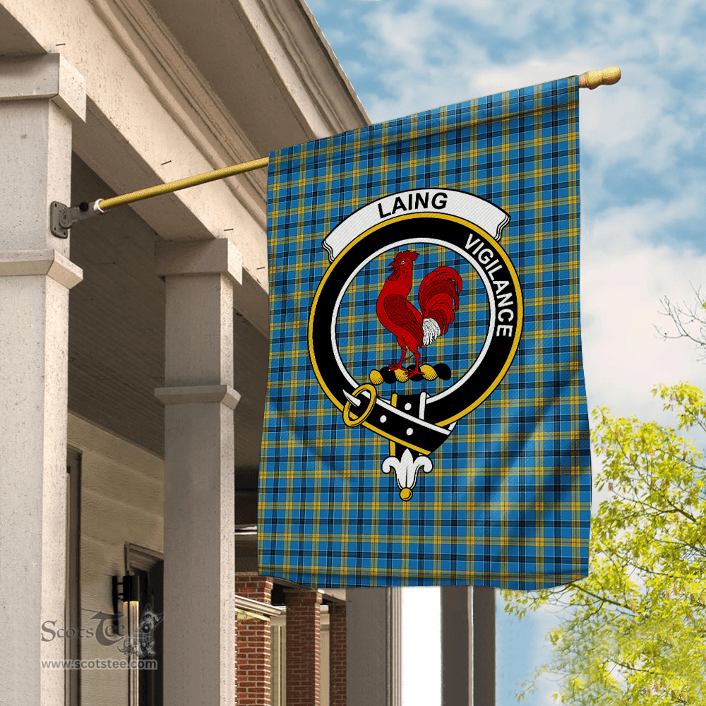 Garden Flag Laing Hunting Tartan Flag Clan Badge Tartan House Flag