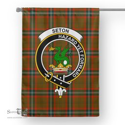 Garden Flag Seton Hunting Modern Tartan Flag Clan Badge Tartan House Flag