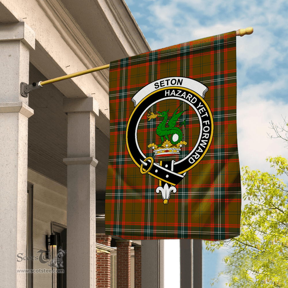 Garden Flag Seton Hunting Modern Tartan Flag Clan Badge Tartan House Flag