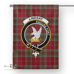 Garden Flag Lindsay Weathered Tartan Flag Clan Badge Tartan House Flag