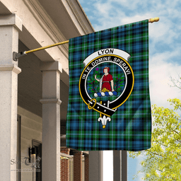 Tartan Personalized Flag Lyon Tartan Garden Flag Lyon Hunting Tartan Flag Clan Badge Tartan House Flag
