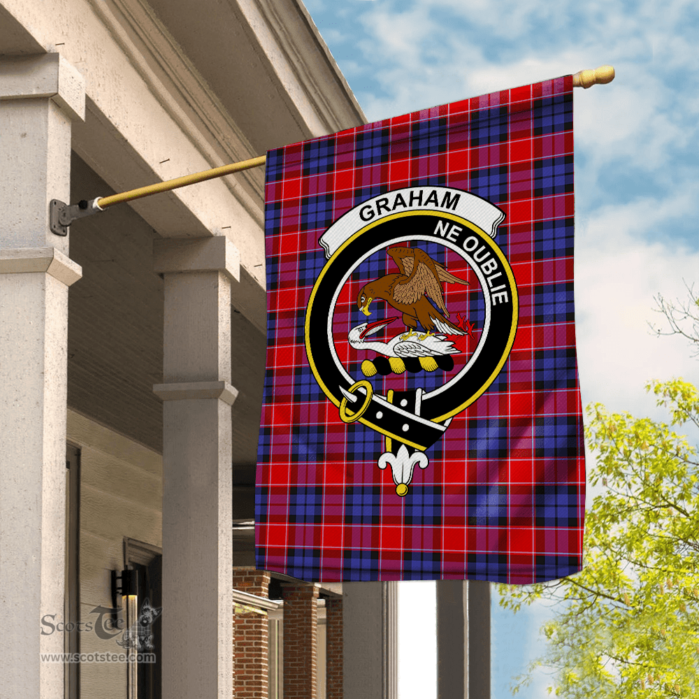 Garden Flag Graham Of Menteith Red Tartan Flag Clan Badge Tartan House Flag