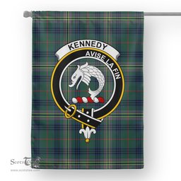 Scotstee Shop Kennedy Modern Tartan Flag Clan Badge Tartan House Flag