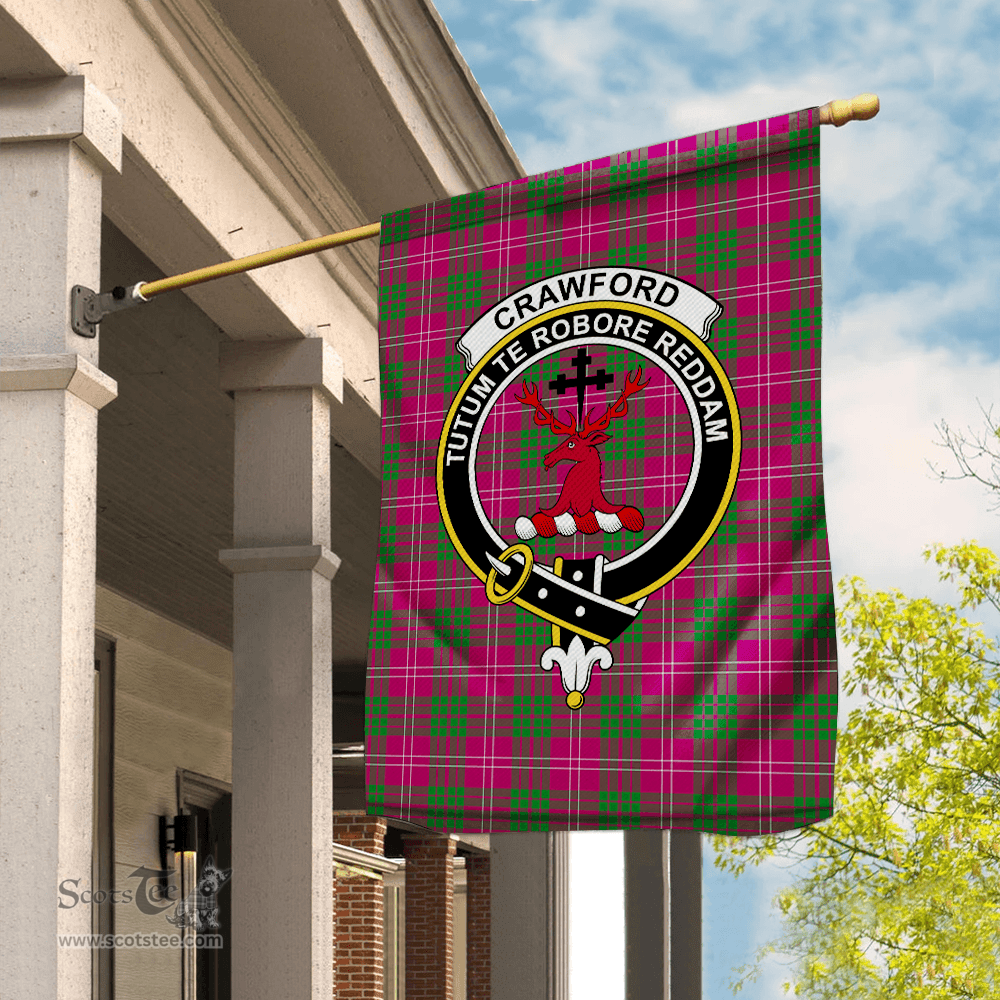 Garden Flag Crawford Tartan Flag Clan Badge Tartan House Flag