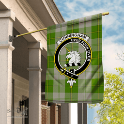 Garden Flag Cunningham Dress Green Dancers Tartan Flag Clan Badge Tartan House Flag