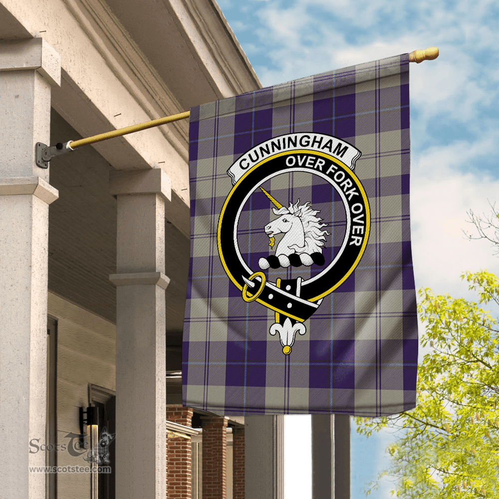Garden Flag Cunningham Dress Blue Dancers Tartan Flag Clan Badge Tartan House Flag