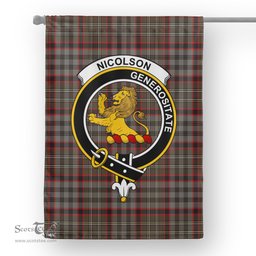 Nicolson Tartan Garden Flag Nicolson Hunting Weathered Tartan Flag Clan Badge Tartan House Flag