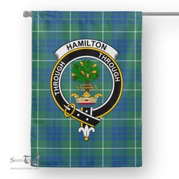 Hamilton Flag Garden Flag Hamilton Hunting Ancient Tartan Flag Clan Badge Tartan House Flag