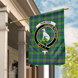 Garden Flag Hunter Of Hunterston Tartan Flag Clan Badge Tartan House Flag
