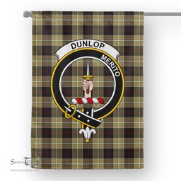 Garden Flag Dunlop Hunting Tartan Flag Clan Badge Tartan House Flag