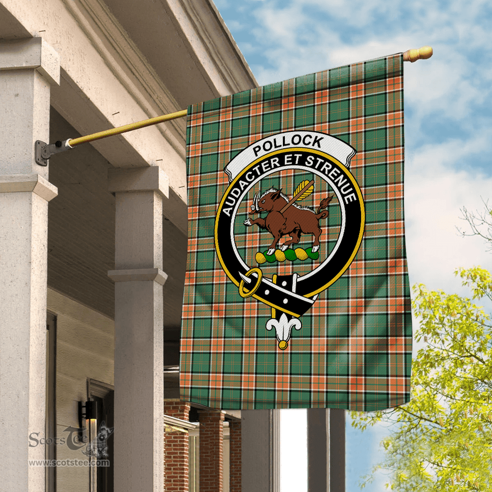 Garden Flag Pollock Hunting Tartan Flag Clan Badge Tartan House Flag