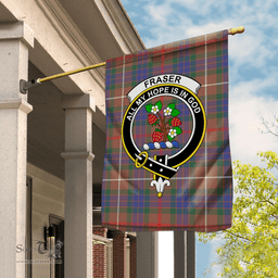 Garden Flag Fraser Hunting Modern Tartan Flag Clan Badge Tartan House Flag