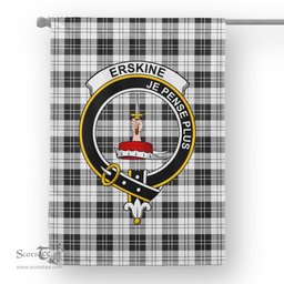 Garden Flag Erskine Black And White Tartan Flag Clan Badge Tartan House Flag