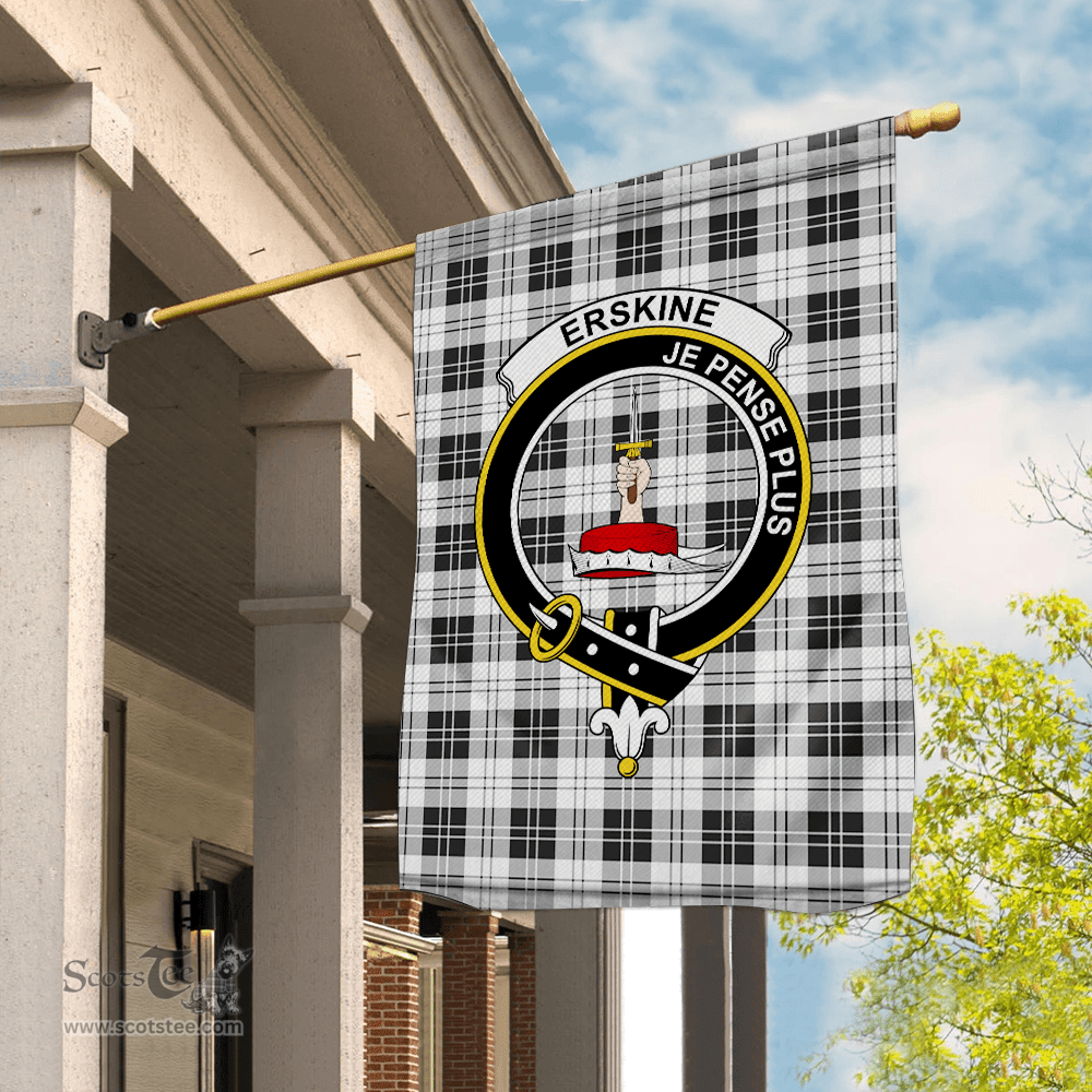 Garden Flag Erskine Black And White Tartan Flag Clan Badge Tartan House Flag