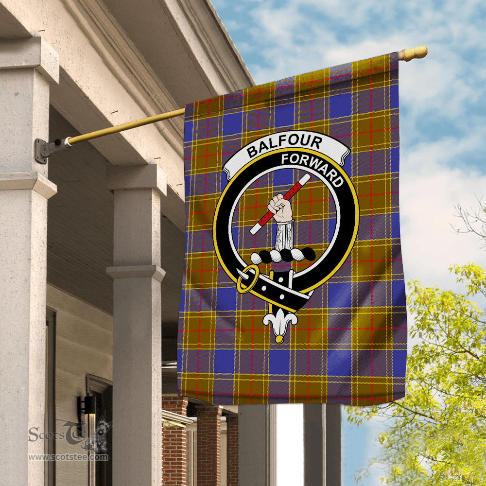 Garden Flag Balfour Modern Tartan Flag Clan Badge Tartan House Flag
