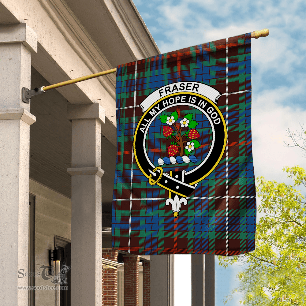Garden Flag Fraser Hunting Ancient Tartan Flag Clan Badge Tartan House Flag