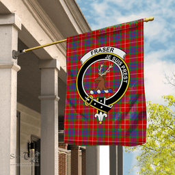 Garden Flag Fraser Of Lovat Tartan Flag Clan Badge Tartan House Flag
