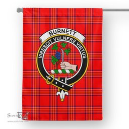 Garden Flag Burnett Modern Tartan Flag Clan Badge Tartan House Flag