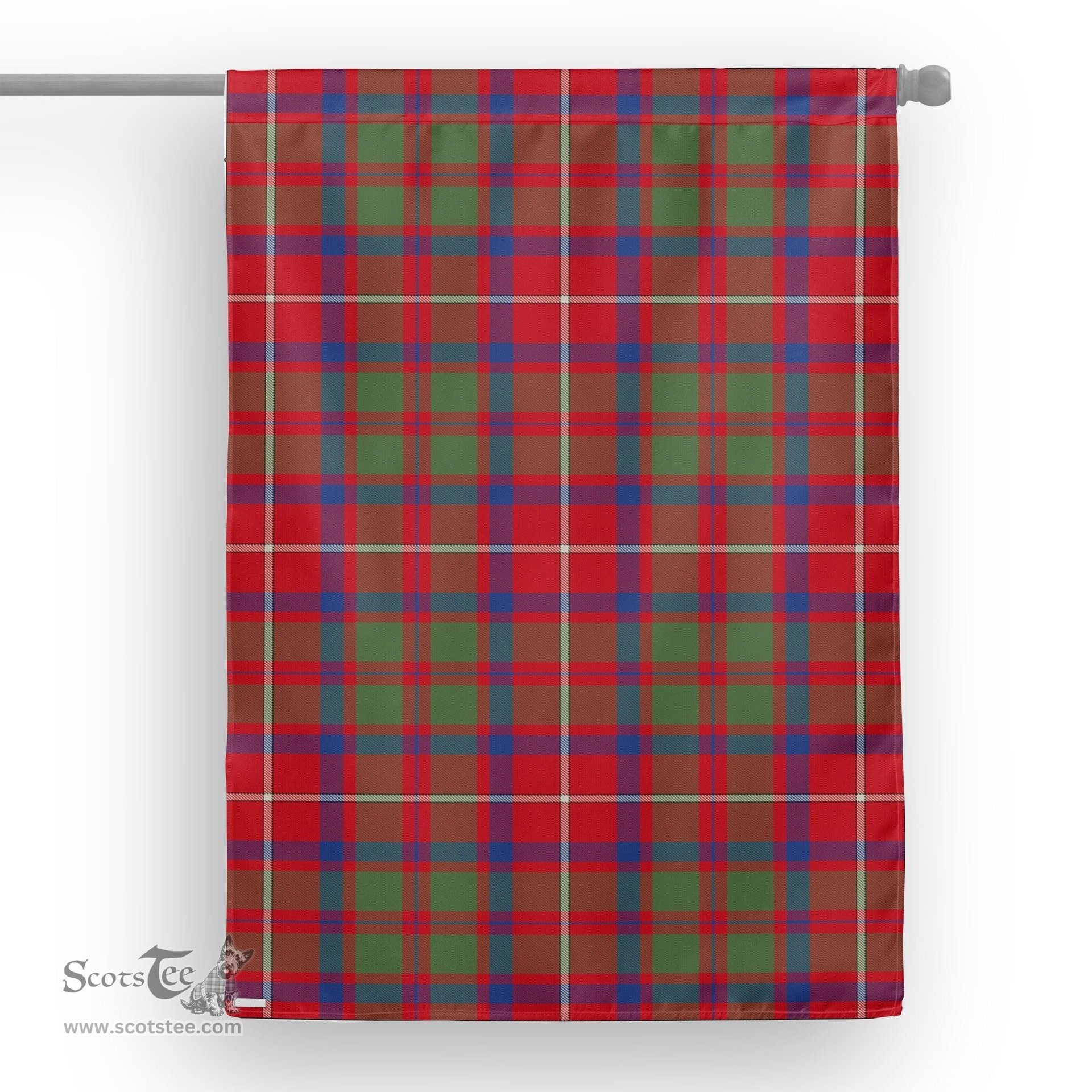 Shaw Of Sauchie Red Modern Tartan Garden Flag Clan Badge Tartan Flag Scottish Tartan House Flag
