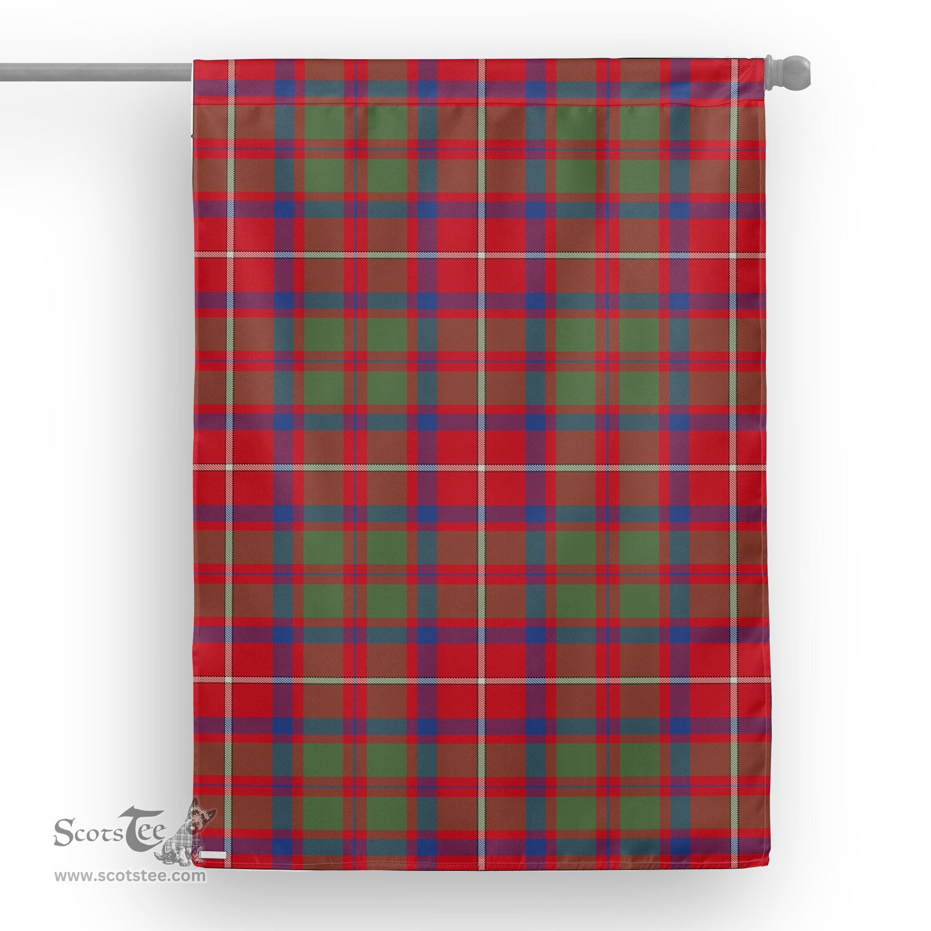 Shaw Red Modern Tartan Garden Flag Clan Badge Tartan Flag Scottish Tartan House Flag