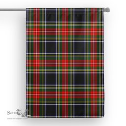 Stewart Tewart (High Stewards) Black Tartan Garden Flag Clan Badge Tartan Flag Scottish Tartan House Flag