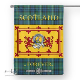 Scotstee Tartan House Flag MacNeil of Colonsay Clan Badge Tartan Garden Flag - The Lion Rampant Scotland, Tartan Garden Flag, Tartan House Flag, Tartan Flag, Crest Garden Flag, Garden Flag, Ireland Garden Flag, Family Crest, Custom Flag, Custom Garden Flag, Ireland Custom Flag, Clan Tartan Flags