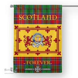 Scotstee Tartan House Flag Mcculloch Clan Badge Tartan Garden Flag - The Lion Rampant Scotland, Tartan Garden Flag, Tartan House Flag, Tartan Flag, Crest Garden Flag, Garden Flag, Ireland Garden Flag, Family Crest, Custom Flag, Custom Garden Flag, Ireland Custom Flag, Clan Tartan Flags