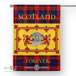 Scotstee Tartan House Flag MacLachlan Clan Badge Tartan Garden Flag - The Lion Rampant Scotland, Tartan Garden Flag, Tartan House Flag, Tartan Flag, Crest Garden Flag, Garden Flag, Ireland Garden Flag, Family Crest, Custom Flag, Custom Garden Flag, Ireland Custom Flag, Clan Tartan Flags