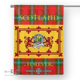 Scotstee Tartan House Flag MacLaine of Lochbuie Clan Badge Tartan Garden Flag - The Lion Rampant Scotland, Tartan Garden Flag, Tartan House Flag, Tartan Flag, Crest Garden Flag, Garden Flag, Ireland Garden Flag, Family Crest, Custom Flag, Custom Garden Flag, Ireland Custom Flag, Clan Tartan Flags