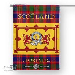 Scotstee Tartan House Flag MacIntyre Clan Badge Tartan Garden Flag - The Lion Rampant Scotland, Tartan Garden Flag, Tartan House Flag, Tartan Flag, Crest Garden Flag, Garden Flag, Ireland Garden Flag, Family Crest, Custom Flag, Custom Garden Flag, Ireland Custom Flag, Clan Tartan Flags