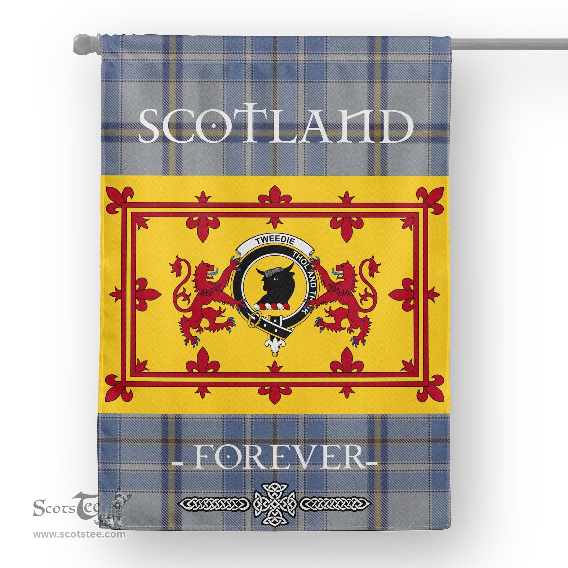 Scotstee Tartan House Flag Tweedie Tartan Garden Flag - The Lion Rampant Scotland, Tartan Garden Flag, Tartan House Flag, Tartan Flag, Crest Garden Flag, Garden Flag, Ireland Garden Flag, Family Crest, Custom Flag, Custom Garden Flag, Ireland Custom Flag, Clan Tartan Flags