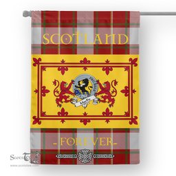 Scotstee Tartan House Flag MacFie Clan Badge Tartan Garden Flag - The Lion Rampant Scotland, Tartan Garden Flag, Tartan House Flag, Tartan Flag, Crest Garden Flag, Garden Flag, Ireland Garden Flag, Family Crest, Custom Flag, Custom Garden Flag, Ireland Custom Flag, Clan Tartan Flags