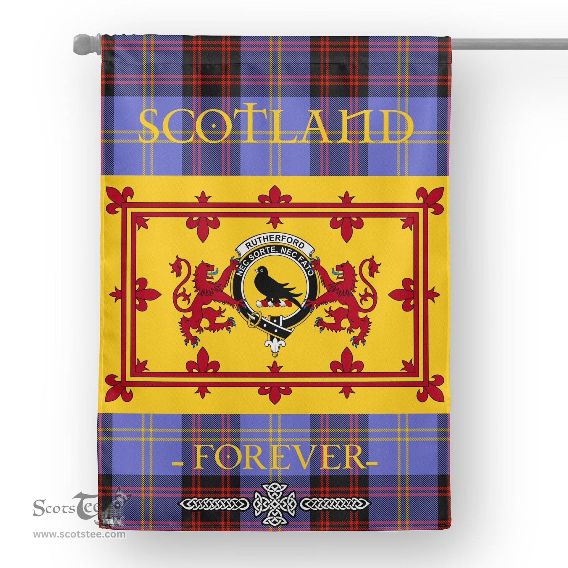Scotstee Tartan House Flag Rutherford Tartan Garden Flag - The Lion Rampant Scotland, Tartan Garden Flag, Tartan House Flag, Tartan Flag, Crest Garden Flag, Garden Flag, Ireland Garden Flag, Family Crest, Custom Flag, Custom Garden Flag, Ireland Custom Flag, Clan Tartan Flags
