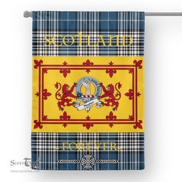 Scotstee Tartan House Flag Napier Clan Badge Tartan Garden Flag - The Lion Rampant Scotland, Tartan Garden Flag, Tartan House Flag, Tartan Flag, Crest Garden Flag, Garden Flag, Ireland Garden Flag, Family Crest, Custom Flag, Custom Garden Flag, Ireland Custom Flag, Clan Tartan Flags