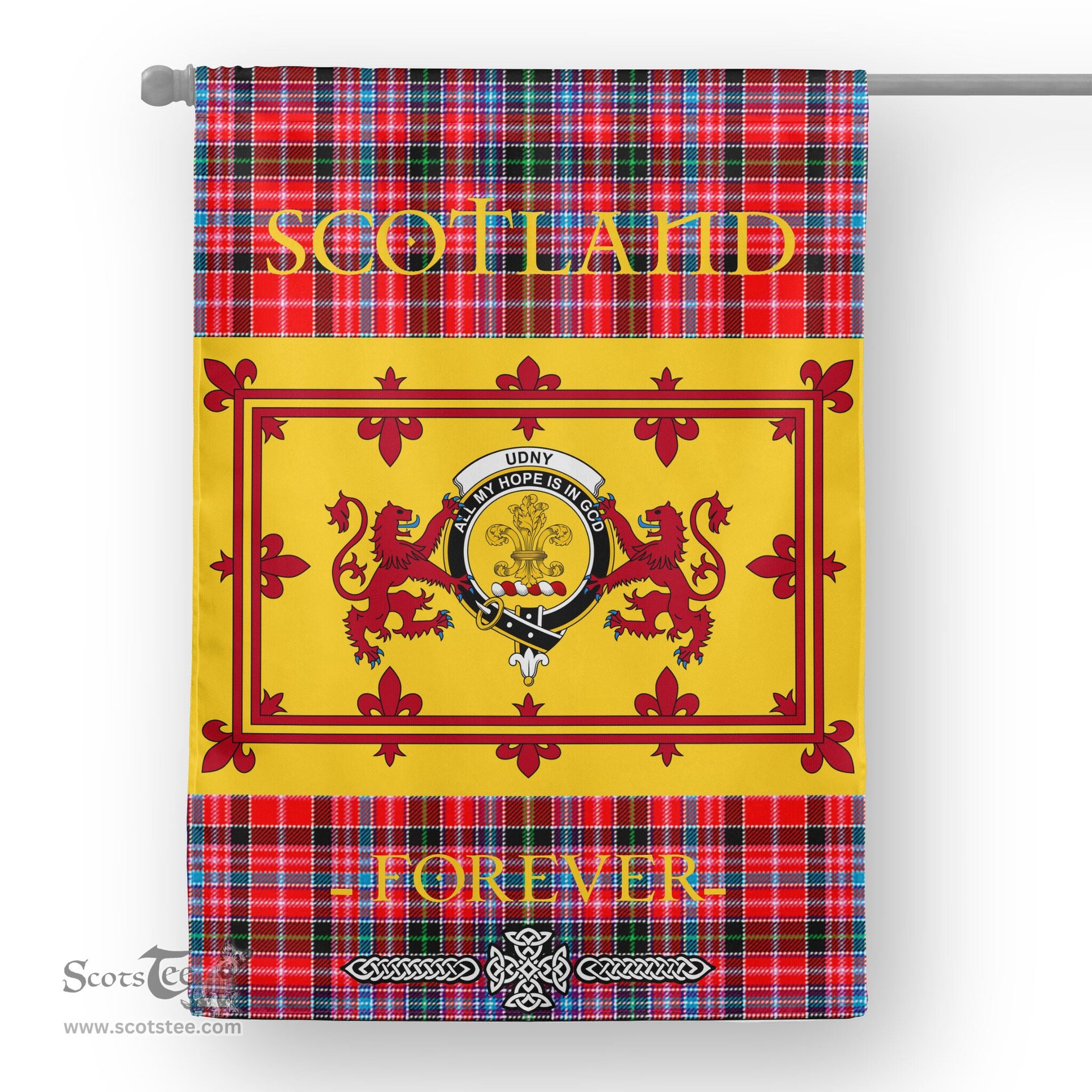 Scotstee Tartan House Flag Udny Tartan Garden Flag - The Lion Rampant Scotland, Tartan Garden Flag, Tartan House Flag, Tartan Flag, Crest Garden Flag, Garden Flag, Ireland Garden Flag, Family Crest, Custom Flag, Custom Garden Flag, Ireland Custom Flag, Clan Tartan Flags