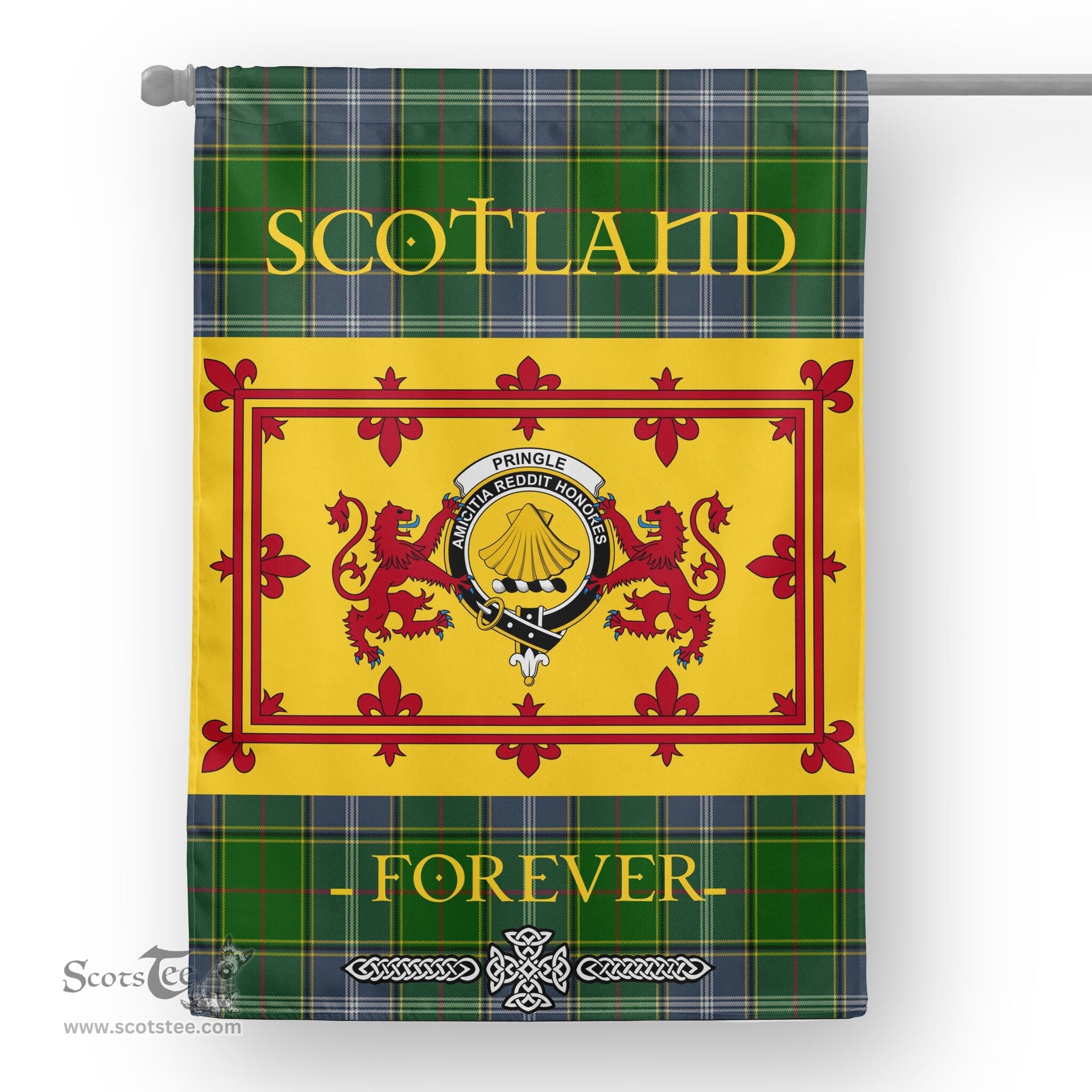 Scotstee Tartan House Flag Pringle Tartan Garden Flag - The Lion Rampant Scotland, Tartan Garden Flag, Tartan House Flag, Tartan Flag, Crest Garden Flag, Garden Flag, Ireland Garden Flag, Family Crest, Custom Flag, Custom Garden Flag, Ireland Custom Flag, Clan Tartan Flags
