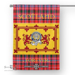 Scotstee Tartan House Flag Preston Clan Badge Tartan Garden Flag - The Lion Rampant Scotland, Tartan Garden Flag, Tartan House Flag, Tartan Flag, Crest Garden Flag, Garden Flag, Ireland Garden Flag, Family Crest, Custom Flag, Custom Garden Flag, Ireland Custom Flag, Clan Tartan Flags