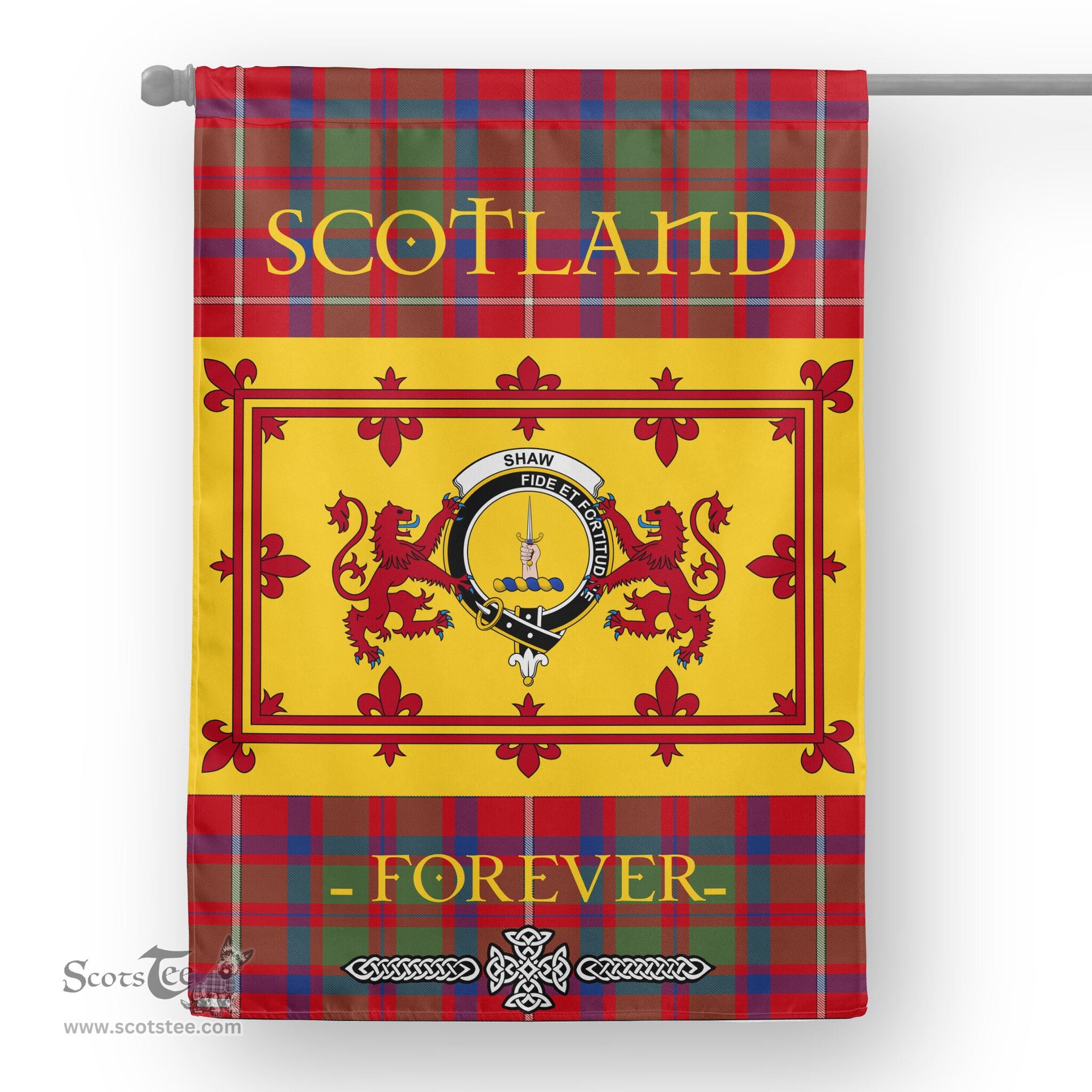 Scotstee Tartan House Flag Shaw Of Tordarroch Tartan Garden Flag - The Lion Rampant Scotland, Tartan Garden Flag, Tartan House Flag, Tartan Flag, Crest Garden Flag, Garden Flag, Ireland Garden Flag, Family Crest, Custom Flag, Custom Garden Flag, Ireland Custom Flag, Clan Tartan Flags