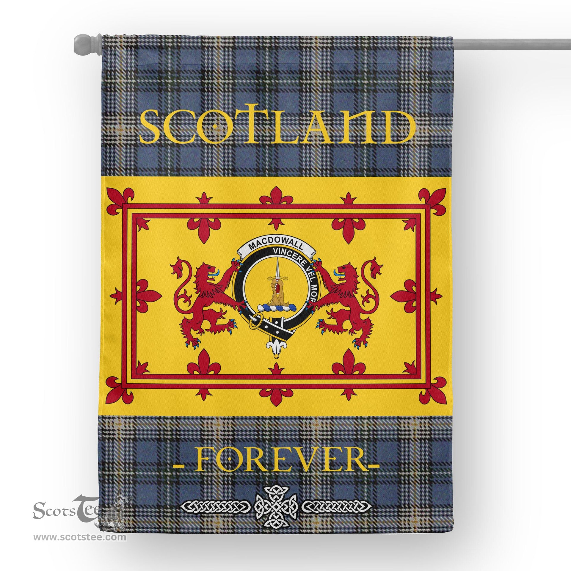 Scotstee Tartan House Flag MacDowall Tartan Garden Flag - The Lion Rampant Scotland, Tartan Garden Flag, Tartan House Flag, Tartan Flag, Crest Garden Flag, Garden Flag, Ireland Garden Flag, Family Crest, Custom Flag, Custom Garden Flag, Ireland Custom Flag, Clan Tartan Flags