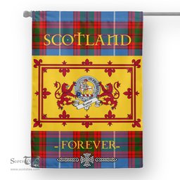 Scotstee Tartan House Flag Trotter Clan Badge Tartan Garden Flag - The Lion Rampant Scotland, Tartan Garden Flag, Tartan House Flag, Tartan Flag, Crest Garden Flag, Garden Flag, Ireland Garden Flag, Family Crest, Custom Flag, Custom Garden Flag, Ireland Custom Flag, Clan Tartan Flags
