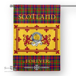 Scotstee Tartan House Flag Gow McGouan Clan Badge Tartan Garden Flag - The Lion Rampant Scotland, Tartan Garden Flag, Tartan House Flag, Tartan Flag, Crest Garden Flag, Garden Flag, Ireland Garden Flag, Family Crest, Custom Flag, Custom Garden Flag, Ireland Custom Flag, Clan Tartan Flags