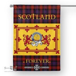 Scotstee Tartan House Flag Broun Clan Badge Tartan Garden Flag - The Lion Rampant Scotland, Tartan Garden Flag, Tartan House Flag, Tartan Flag, Crest Garden Flag, Garden Flag, Ireland Garden Flag, Family Crest, Custom Flag, Custom Garden Flag, Ireland Custom Flag, Clan Tartan Flags