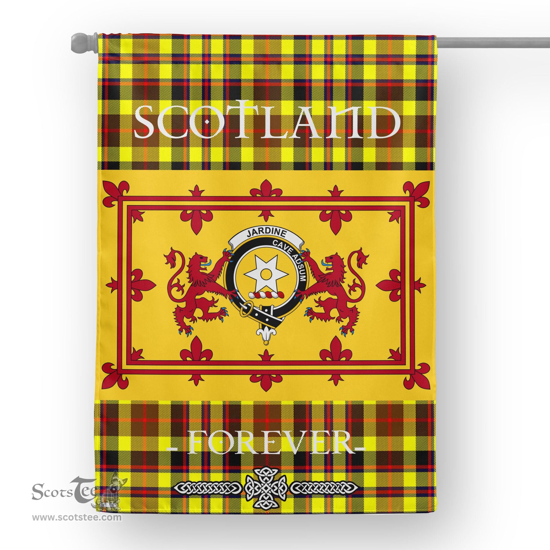 Scotstee Tartan House Flag Jardine Tartan Garden Flag - The Lion Rampant Scotland, Tartan Garden Flag, Tartan House Flag, Tartan Flag, Crest Garden Flag, Garden Flag, Ireland Garden Flag, Family Crest, Custom Flag, Custom Garden Flag, Ireland Custom Flag, Clan Tartan Flags