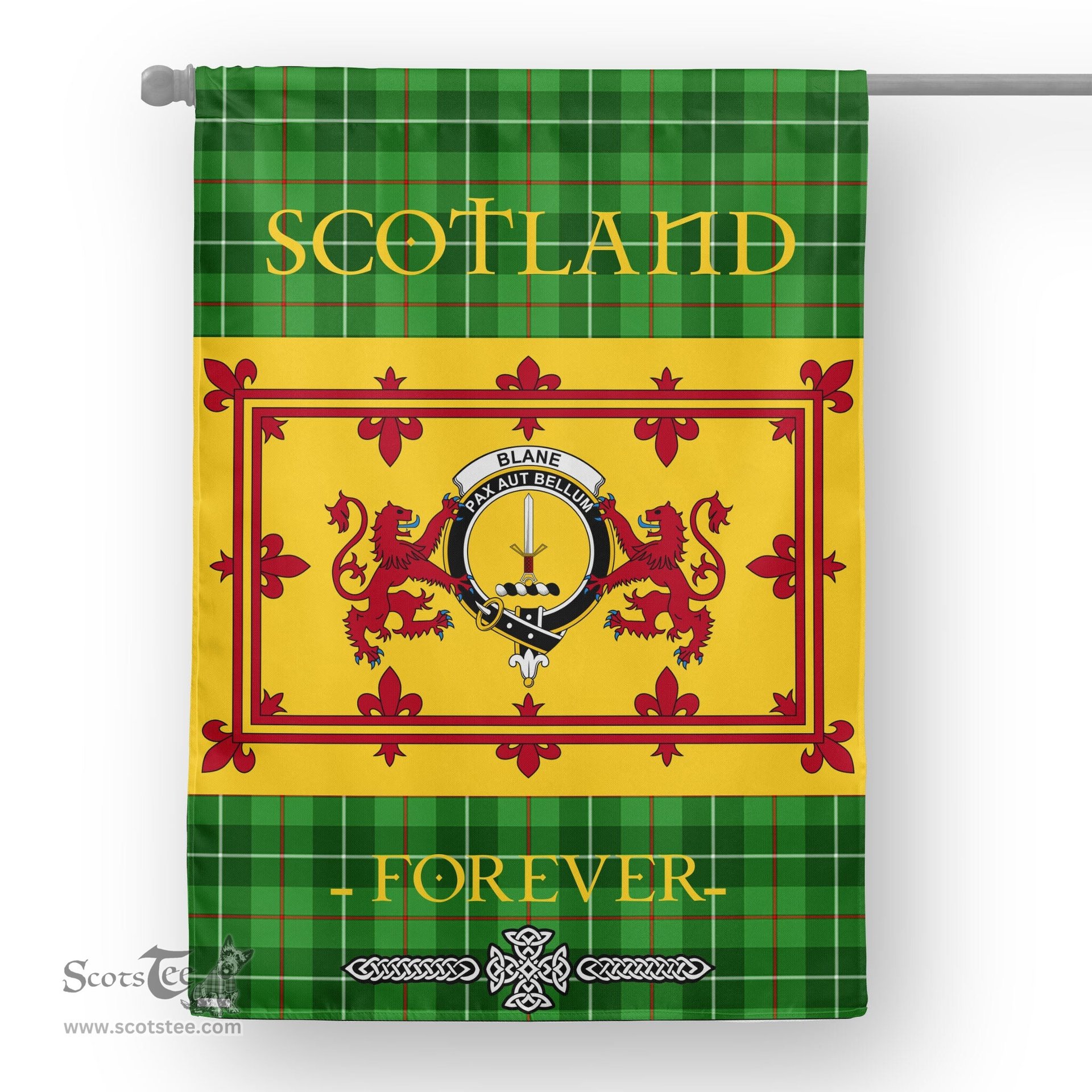 Scotstee Tartan House Flag Blane Tartan Garden Flag - The Lion Rampant Scotland, Tartan Garden Flag, Tartan House Flag, Tartan Flag, Crest Garden Flag, Garden Flag, Ireland Garden Flag, Family Crest, Custom Flag, Custom Garden Flag, Ireland Custom Flag, Clan Tartan Flags