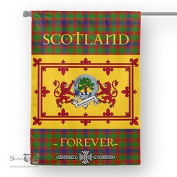 Scotstee Tartan House Flag Kinninmont Clan Badge Tartan Garden Flag - The Lion Rampant Scotland, Tartan Garden Flag, Tartan House Flag, Tartan Flag, Crest Garden Flag, Garden Flag, Ireland Garden Flag, Family Crest, Custom Flag, Custom Garden Flag, Ireland Custom Flag, Clan Tartan Flags