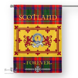 Scotstee Tartan House Flag Charteris Clan Badge Tartan Garden Flag - The Lion Rampant Scotland, Tartan Garden Flag, Tartan House Flag, Tartan Flag, Crest Garden Flag, Garden Flag, Ireland Garden Flag, Family Crest, Custom Flag, Custom Garden Flag, Ireland Custom Flag, Clan Tartan Flags