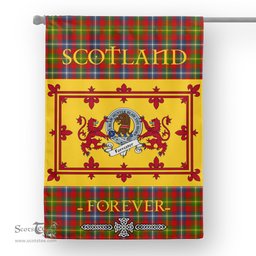 Scotstee Tartan House Flag Forrester Clan Badge Tartan Garden Flag - The Lion Rampant Scotland, Tartan Garden Flag, Tartan House Flag, Tartan Flag, Crest Garden Flag, Garden Flag, Ireland Garden Flag, Family Crest, Custom Flag, Custom Garden Flag, Ireland Custom Flag, Clan Tartan Flags