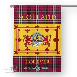 Scotstee Tartan House Flag Little Clan Badge Tartan Garden Flag - The Lion Rampant Scotland, Tartan Garden Flag, Tartan House Flag, Tartan Flag, Crest Garden Flag, Garden Flag, Ireland Garden Flag, Family Crest, Custom Flag, Custom Garden Flag, Ireland Custom Flag, Clan Tartan Flags