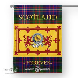 Scotstee Tartan House Flag Chalmers Clan Badge Tartan Garden Flag - The Lion Rampant Scotland, Tartan Garden Flag, Tartan House Flag, Tartan Flag, Crest Garden Flag, Garden Flag, Ireland Garden Flag, Family Crest, Custom Flag, Custom Garden Flag, Ireland Custom Flag, Clan Tartan Flags
